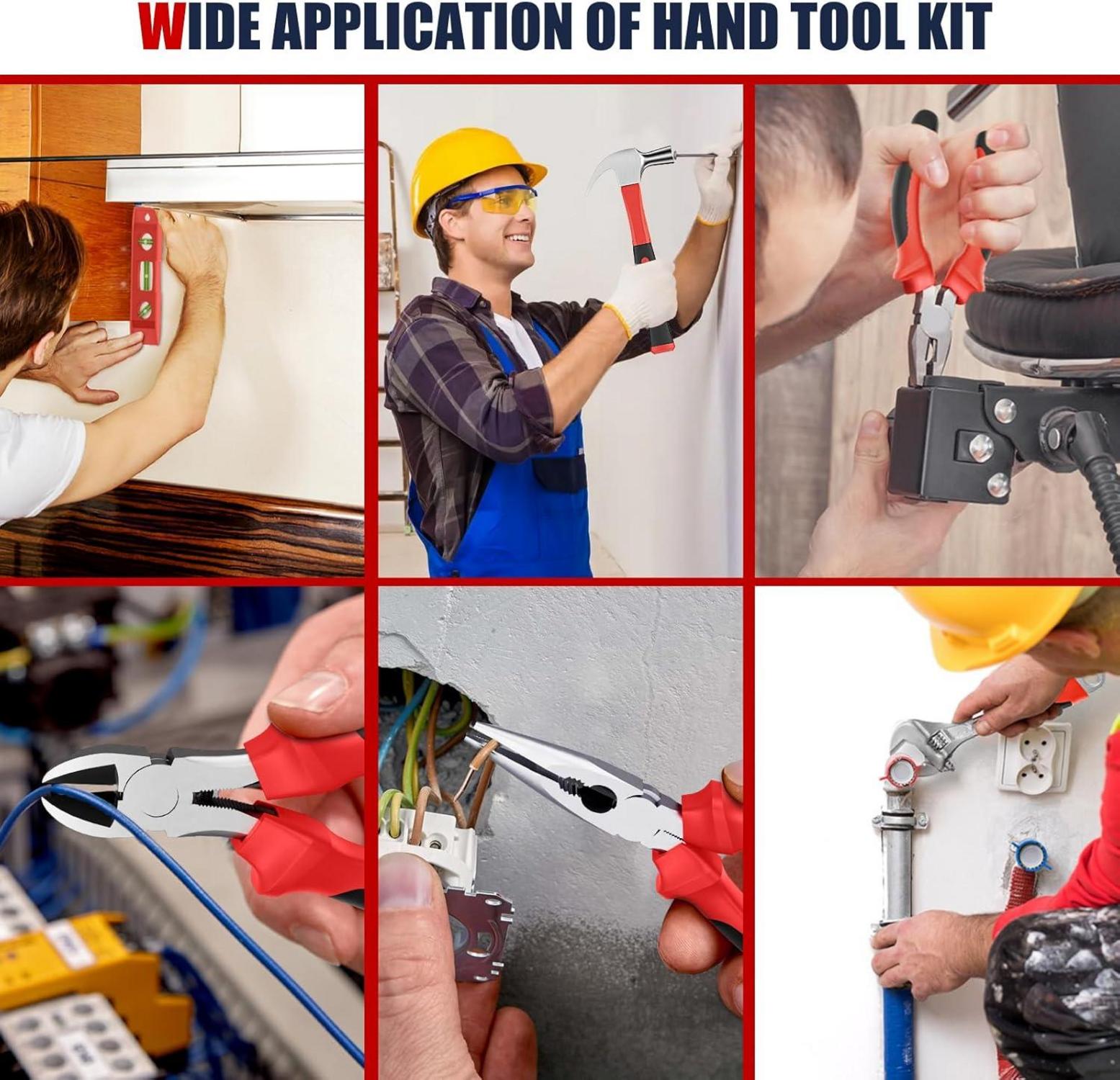 205-teiliges Werkzeugset Grundlegendes Handreparatur-Set Aufbewahrungskoffer