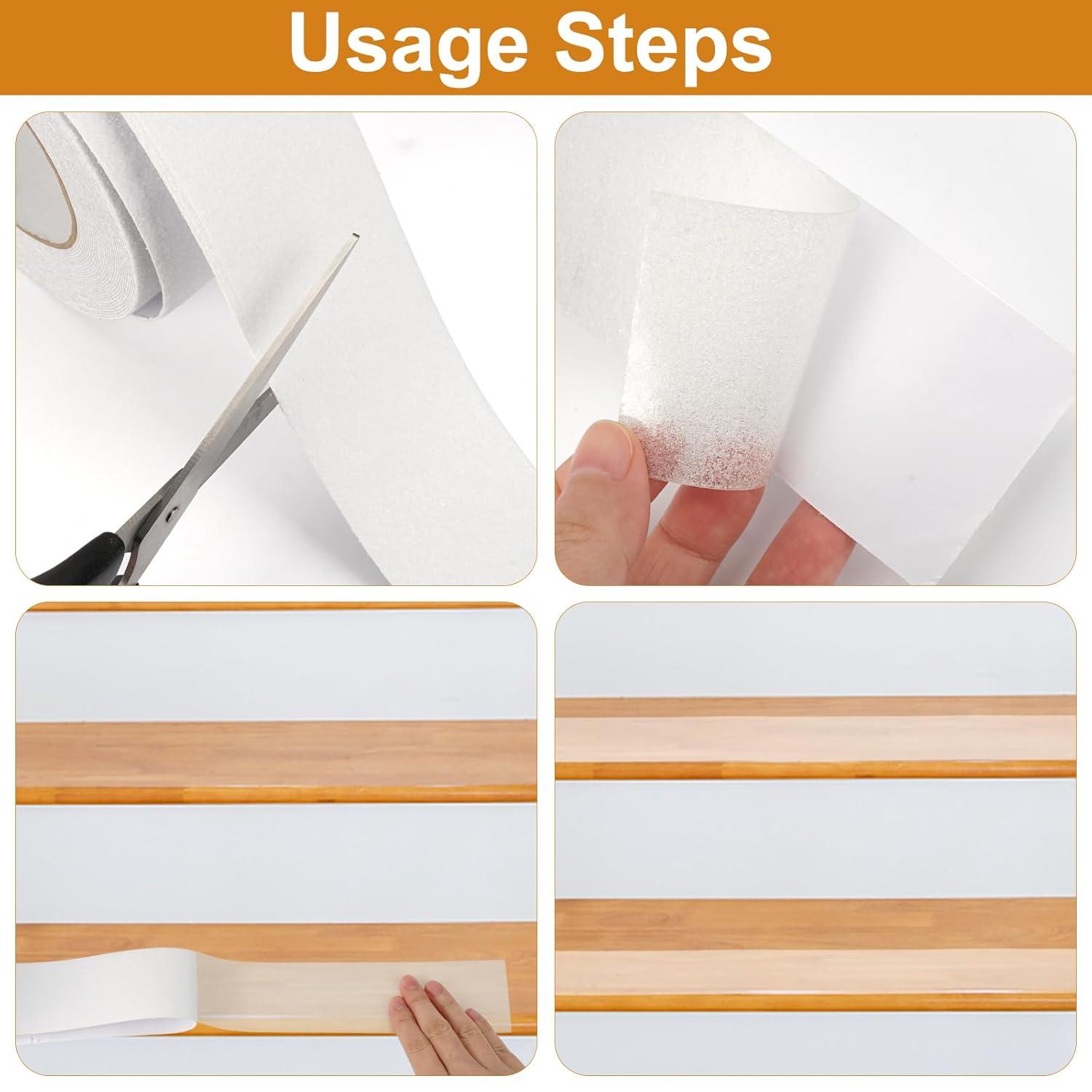 Antirutsch Klebeband 5cm*10m Transparent Selbstklebend für Treppe und Außeneinsatz