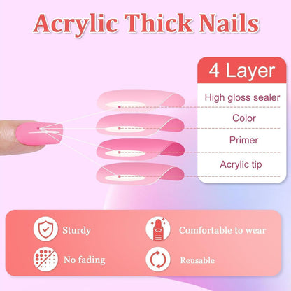 French Press on Nails - Rosa Ballerina Gel Nägel Zum Aufkleben