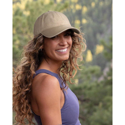 Vintage Damen Baseball Cap Baumwolle Verstellbar Khaki M