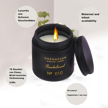 Duftkerzen im Glas Sojawachs Kerzen Valentinstag Geschenk Sandelholz Aroma