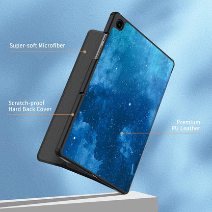 Samsung Galaxy Tab A9+ 11 Zoll 2023 Hülle PU Leder mit Standfunktion Blau