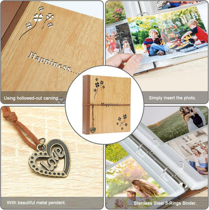 Fotoalbum 10x15 Einsteckalbum 200 Fotos Hardcover Fotobuch für Hochzeit Familie