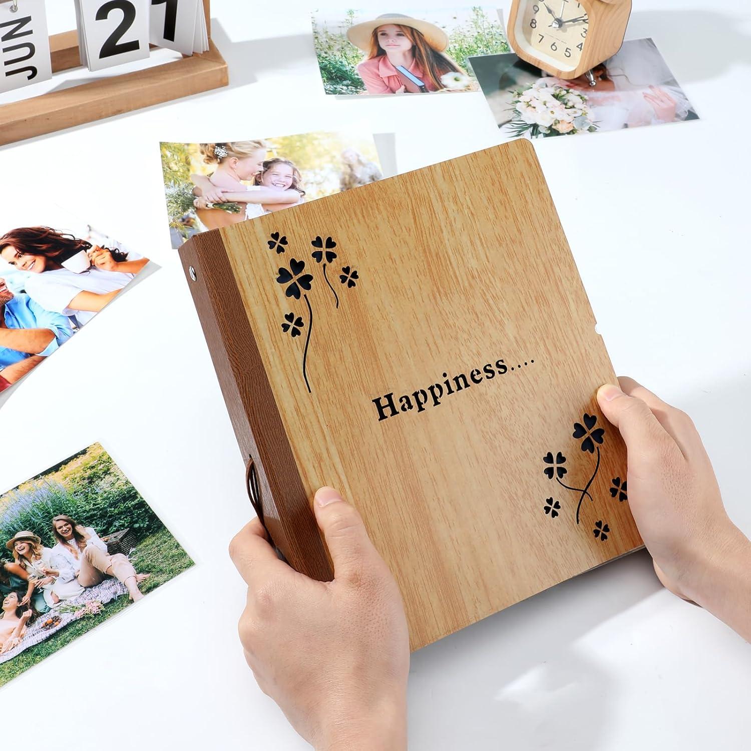 Fotoalbum ZEEYUAN 10x15 Einsteckalbum Hardcover 200 Fotos Hochzeit Valentinstag