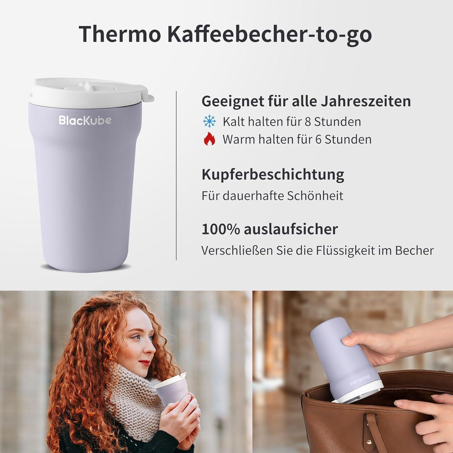 Thermo Kaffeebecher-to-go 380ml | Isolierter Travel Mug aus Edelstahl