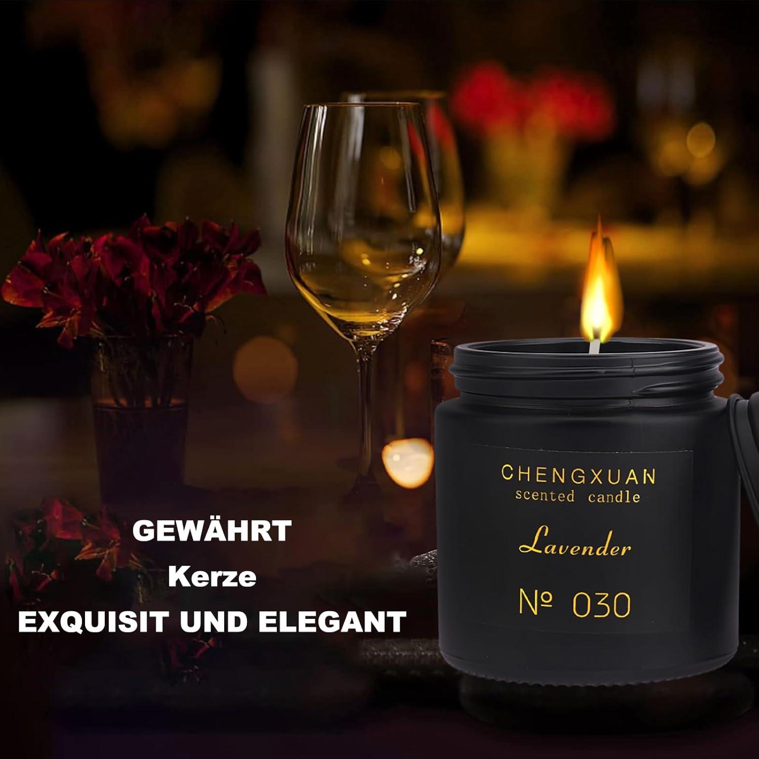 Duftkerzen im Glas Schwarze Lavendel Aromatherapie Kerzen