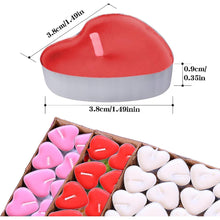 Teelichter Herzform 50 Stück 2 Stunden Brenndauer Weiß