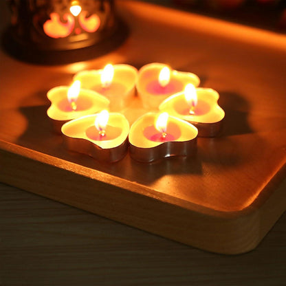 Teelichter Herzform 50 Stück 2 Stunden Brenndauer Weiß