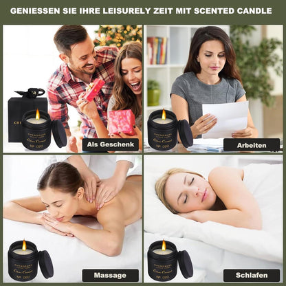 Duftkerze im Glas Schwarze Zitrus Kokosnuss Aromatherapie Sojawachs