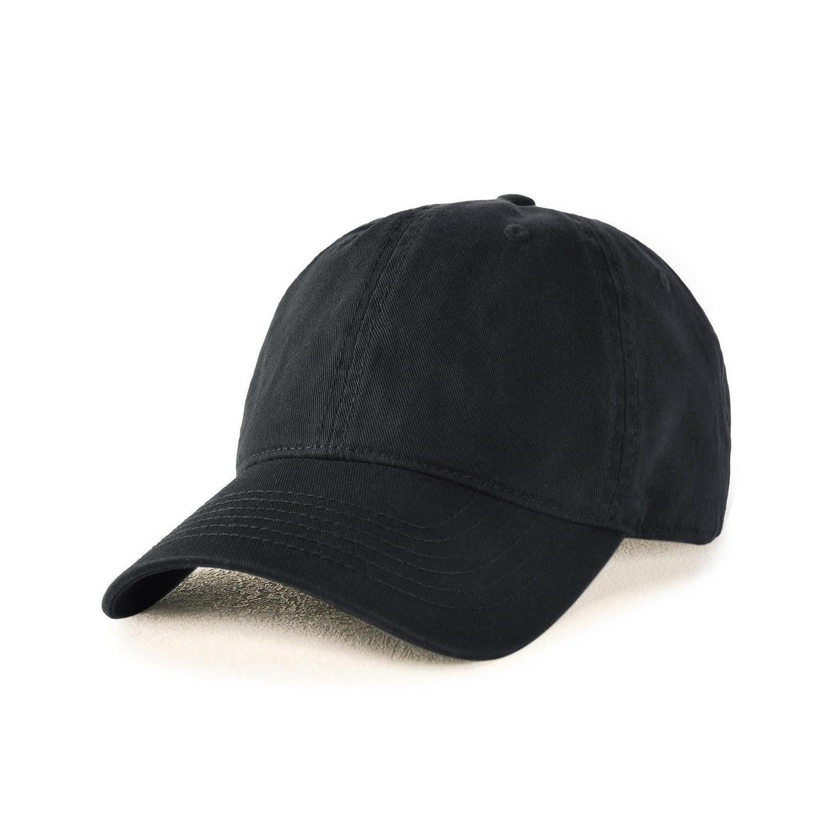 Vintage Baumwoll Baseball Cap - Verstellbare Unisex Cap Schwarz M