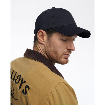 Vintage Baumwoll Baseball Cap - Verstellbare Unisex Cap Schwarz M