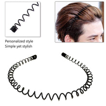 5er Set Metall Haarband Schwarz, Unisex Headband mit 5