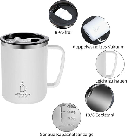 Thermobecher Kaffee To Go 500ml Edelstahl Isolierbecher
