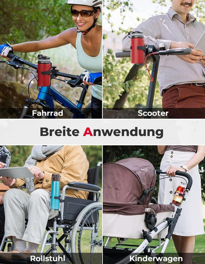 Fahrrad Flaschenhalter Getränkehalter Universal Metallklemme Halterung