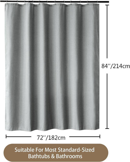 Duschvorhang Leinen Stoff Wasserdicht Schimmel Resistant 182x214 cm