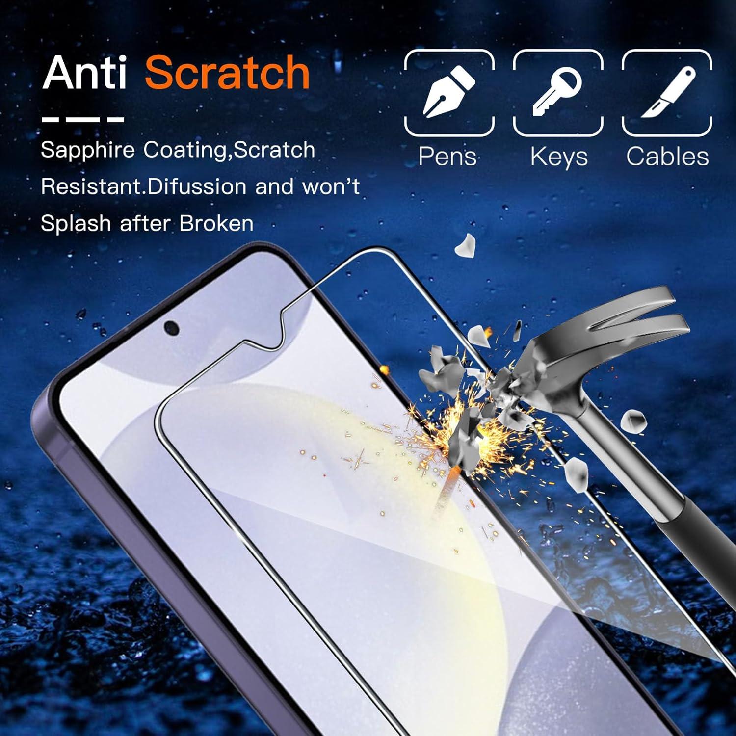 Schutzfolie Glas für Samsung Galaxy S24 Plus 3 Stück Anti-Kratzen