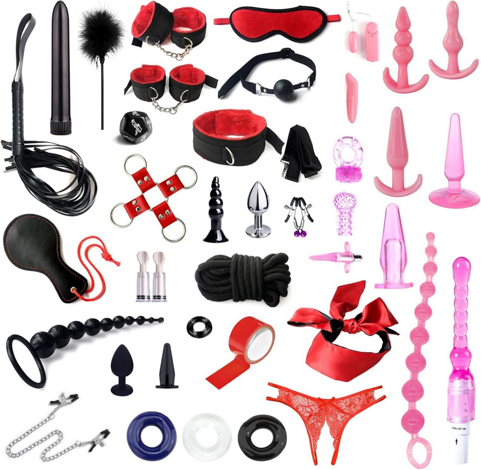 Bondage Set 39-teilig BDSM Spielzeug hart für Paare