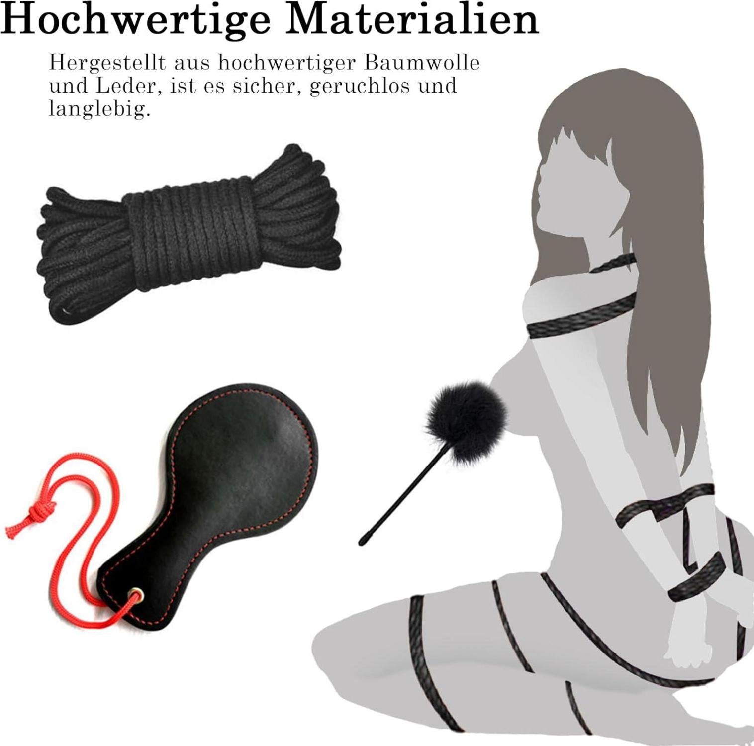 Bondage Set 39-teilig BDSM Spielzeug hart für Paare