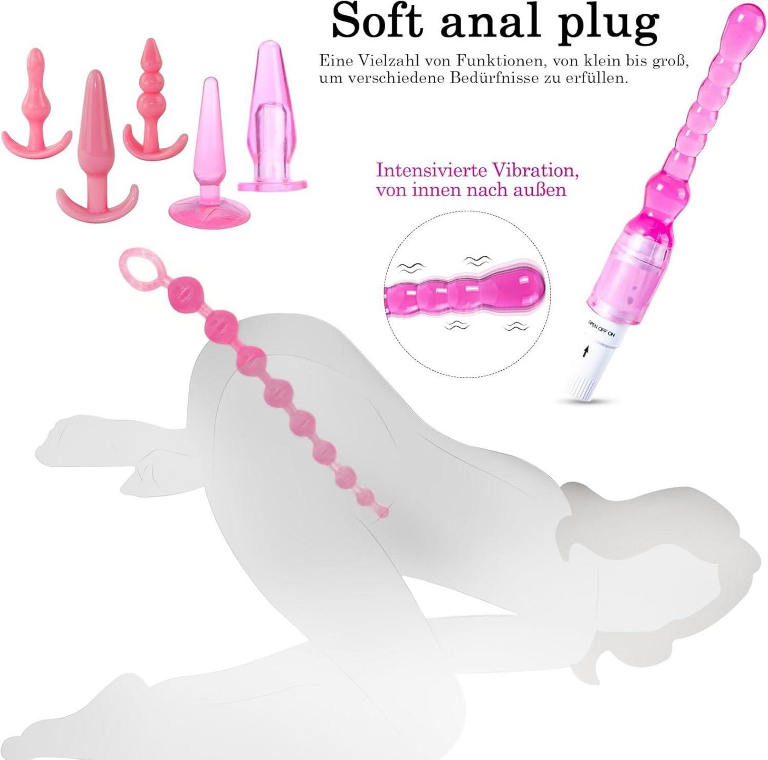 BDSMAGE Fesseln Sex Set 39-teilig Bondage Spielzeug SM Erotik Paare Rot