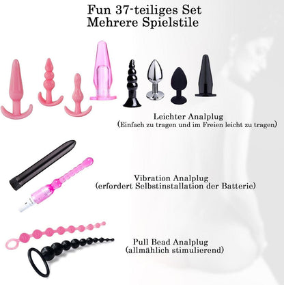 BDSM Fesseln Sex Set 39-teilig hart erotisches Spielzeug für Paare Rot