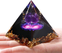 Kristall Pyramide Amethyst Schwarz Obsidian Natürliche Reiki Geschenke