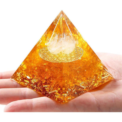 Citrin Pyramide Heilkristall 2,4 Zoll für Meditation & Wohlbefinden