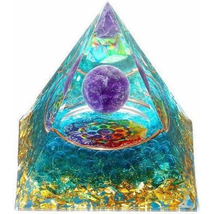 Heilkristall Pyramide Amethyst & Aventurin 2.4 Zoll