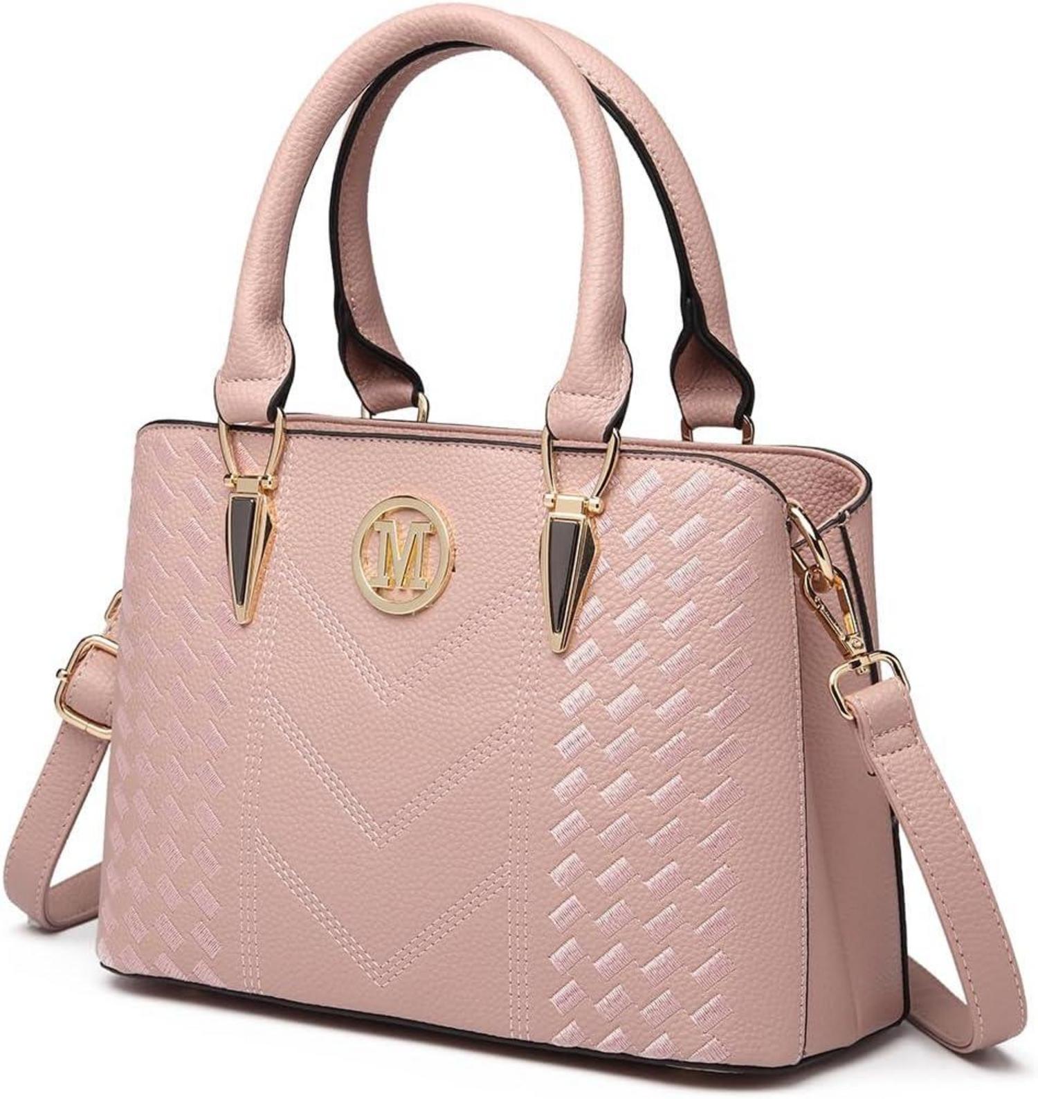Moderne Miss Lulu PU-Leder Handtasche Damen Mittelgroß Schwarz