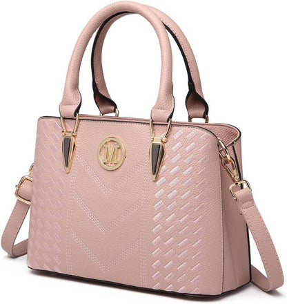 Moderne Miss Lulu PU-Leder Handtasche Damen Mittelgroß Schwarz