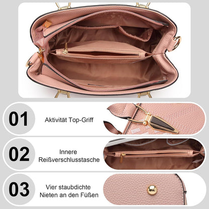 Miss Lulu Damen Handtasche Mittelgroß PU-Leder Tragetasche