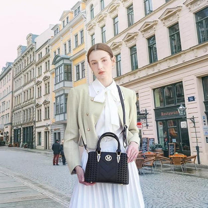 Schicke Miss Lulu Damen PU-Leder Handtasche Umhängetasche