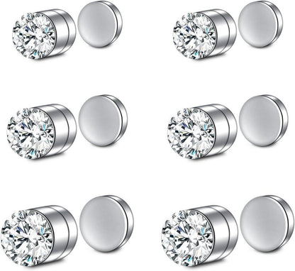 Fake Nasenpiercing Set 6 Paar Magnet Septum Piercing Schwarz 316L