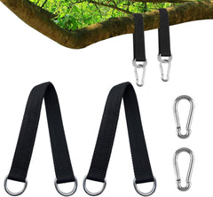 Schaukel Befestigung Set Schwerlast Nylon Gurt Karabiner D-Ringe
