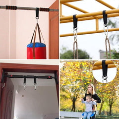 Schaukel Befestigung Nylon Hanging Gurt mit Karabinern 2x38cm