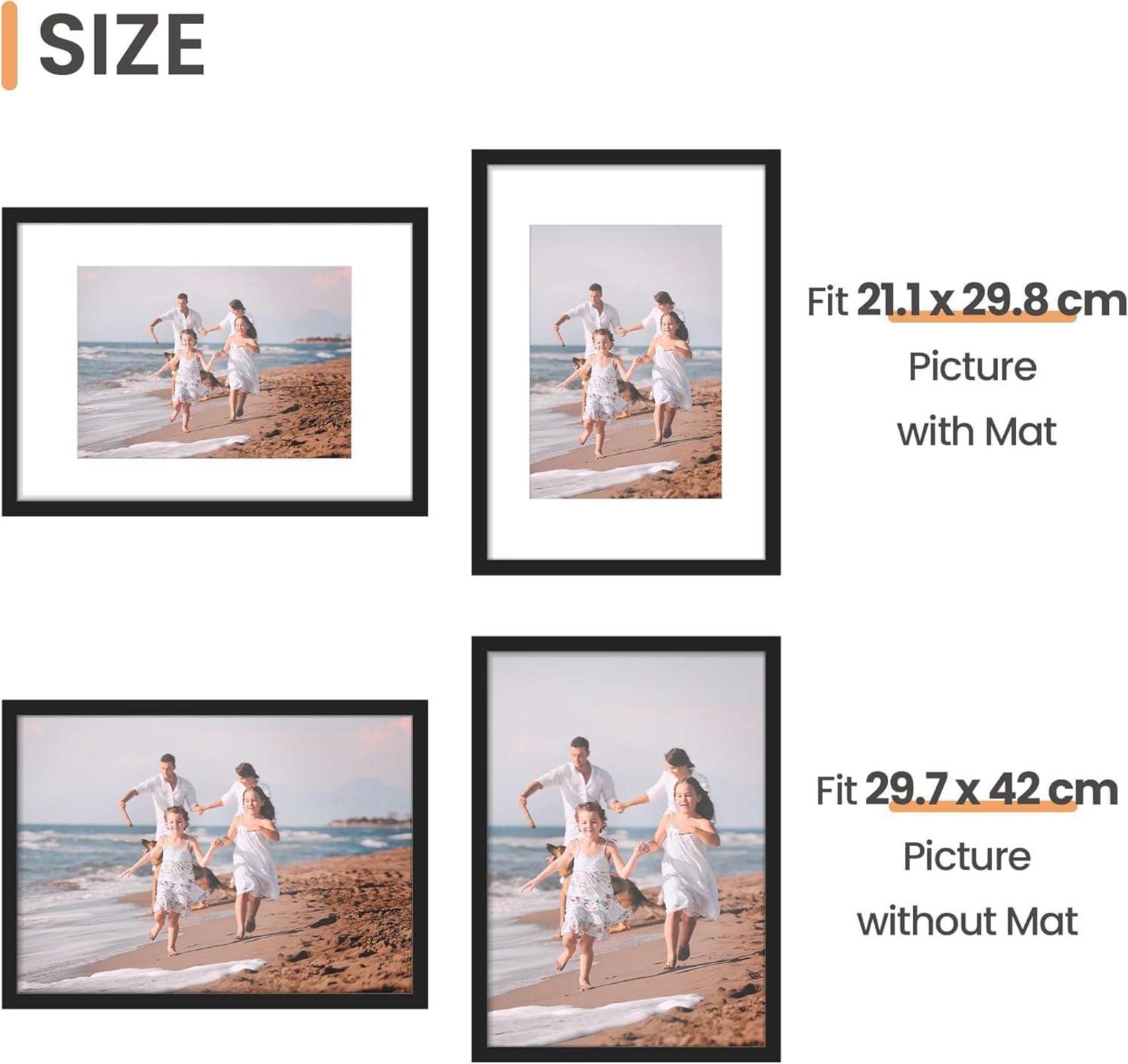 Bilderrahmen A3 Schwarz 3er Pack 29,7x42 cm Picture Frame