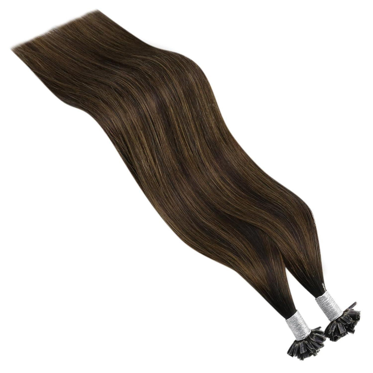 Echthaar Bonding Extensions Braun Ombre 35cm