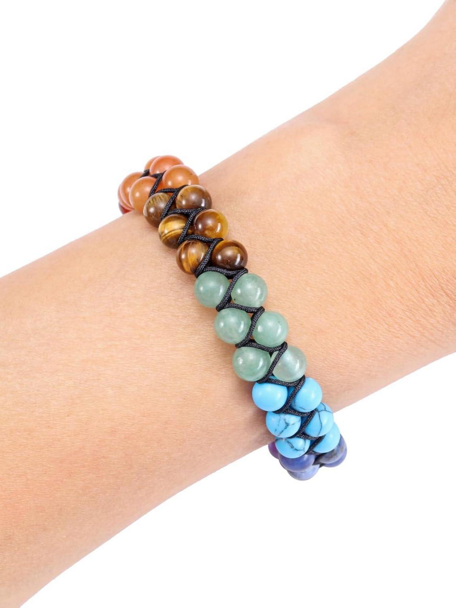 Chakra Armband mit 7 Edelsteinen und Lebensbaum-Armband