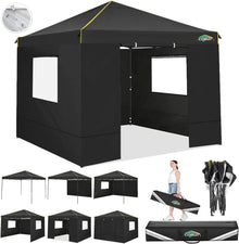 Pop Up Pavillon 3x3 Wasserdicht Stabil mit 4 Seitenteilen UV-Schutz