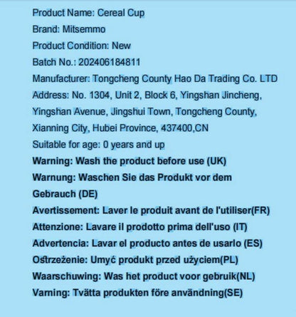 Müslibecher to Go 760ml+230ml Joghurtbecher mit Löffel Müslidose Becher