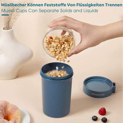Müslibecher Joghurtbecher to Go Kinder mit Löffel Müsli Cup Becher