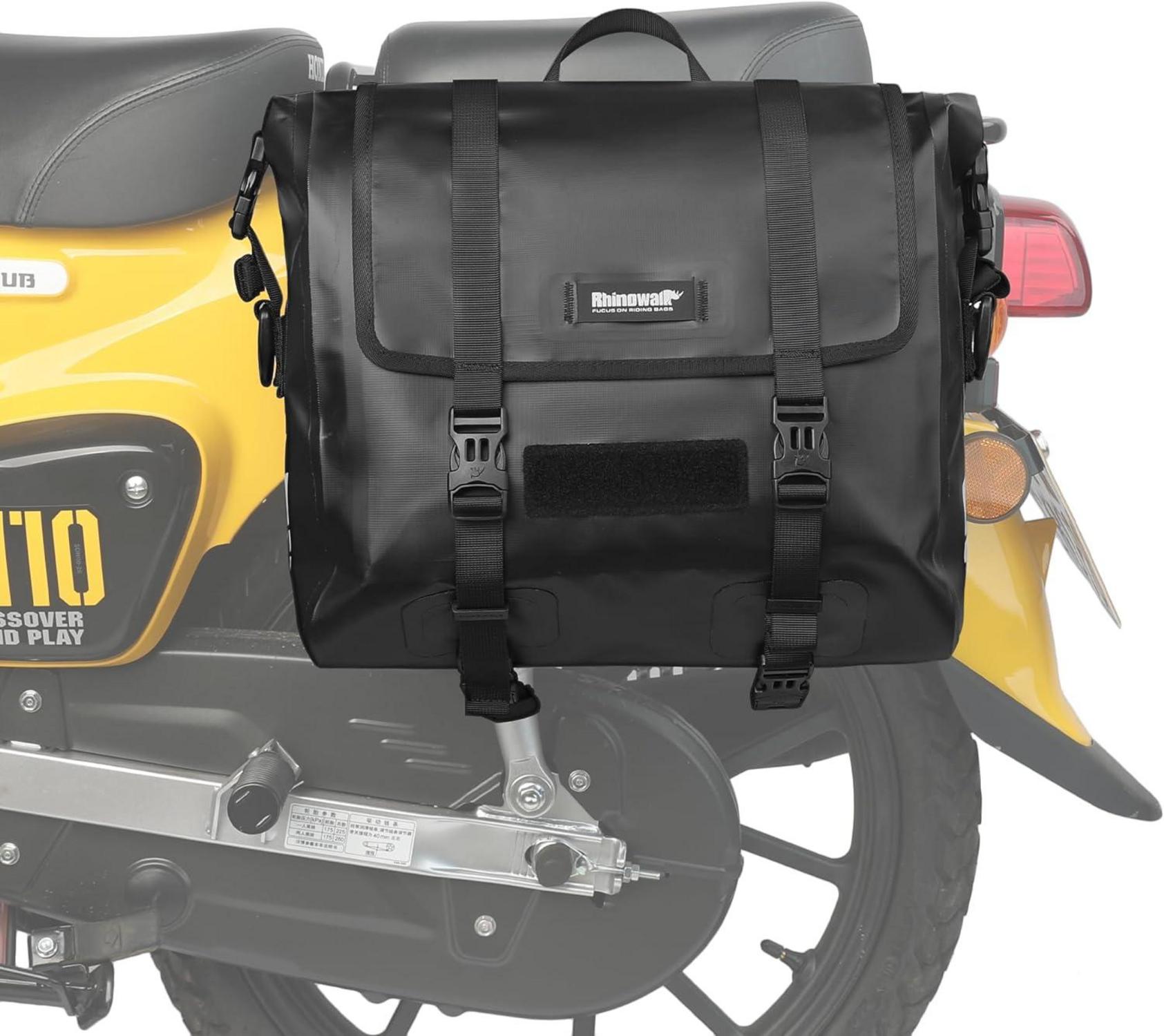 Motorrad Gepäckträgertasche Satteltasche 15L Wasserdicht Schwarz