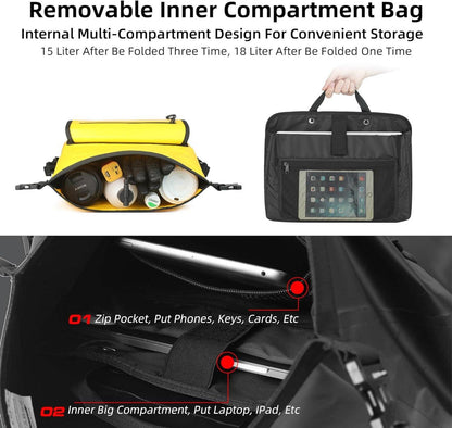 Motorrad Gepäckträgertasche Satteltasche 15L Wasserdicht
