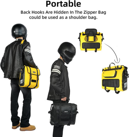 Motorrad Gepäckträgertasche Satteltasche 15L Wasserdicht Schwarz