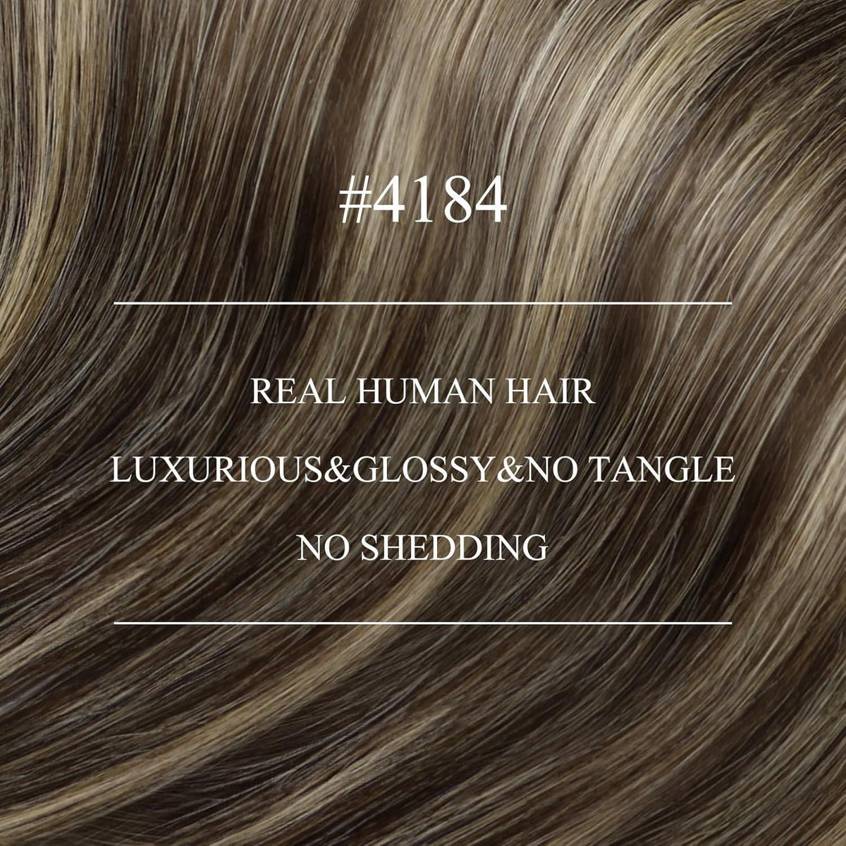 Echthaar Nano Ring Extensions Dunkelbraun Ombre Aschblond 45cm