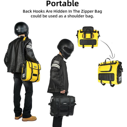 Motorrad Gepäckträgertasche 15L Wasserdicht Gelb