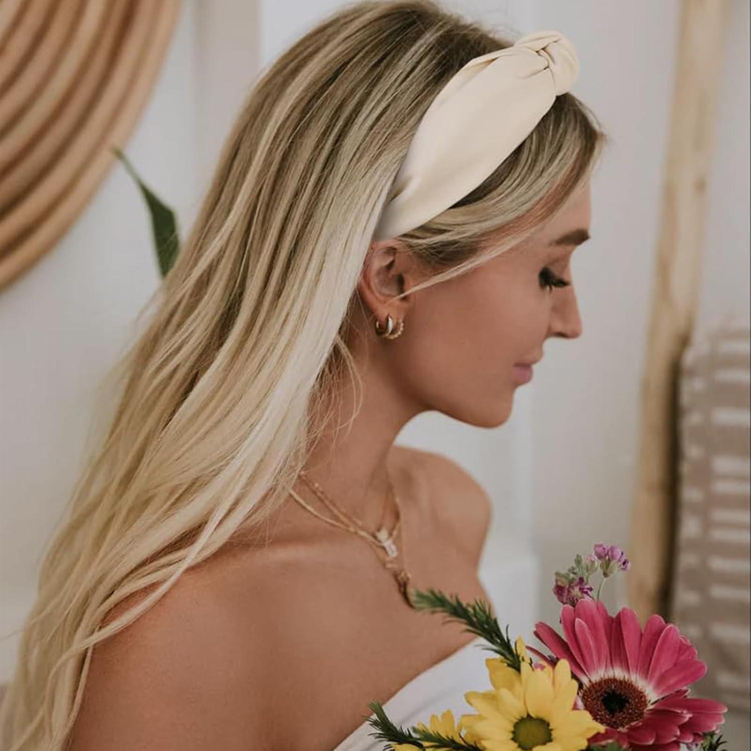 Stirnbänder Set Damen, breiter Knoten, Leopard Haarreifen