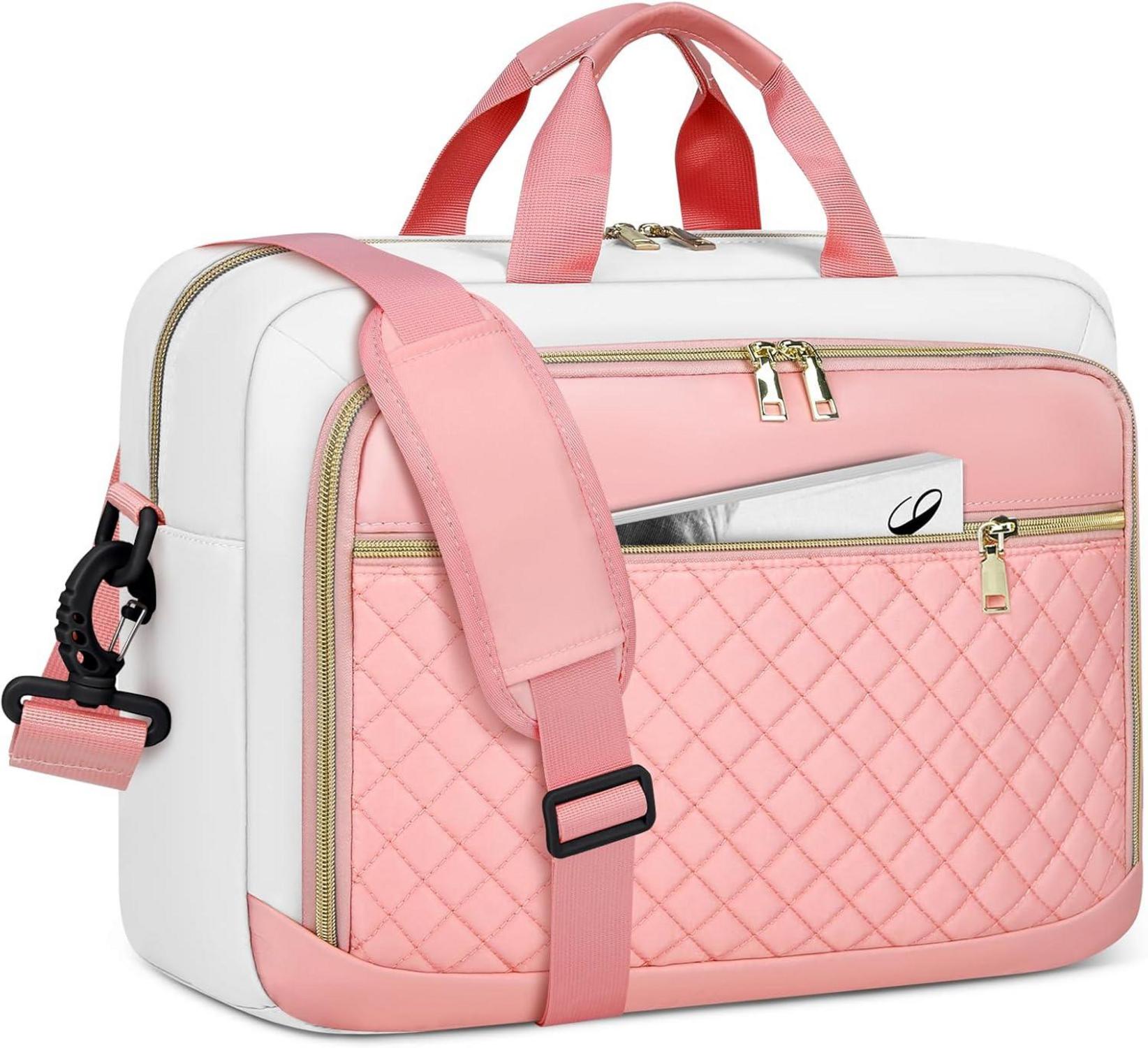 Laptoptasche 17,3 Zoll Damen Business Notebook Tasche - Rosa