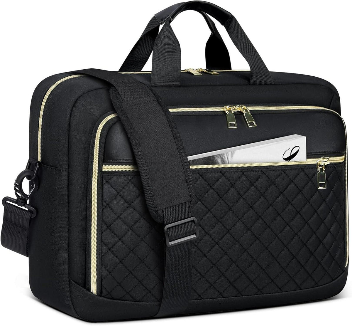 Laptoptasche 17,3 Zoll Damen Aktentasche Business Schwarz