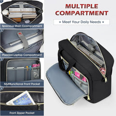 Laptoptasche 17,3 Zoll Damen Aktentasche Business Schwarz