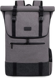 Multifunktionaler Rolltop Laptop Rucksack 17,3 Zoll Wasserdicht Canvas